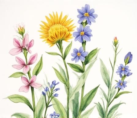 Bespoke botanical illustration commission — hand-drawn Irish wildflowers in ink and watercolour